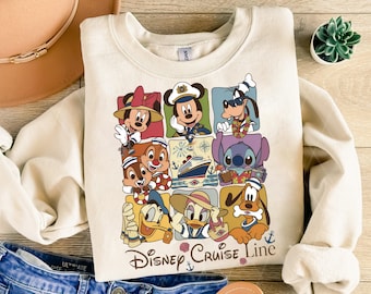 Comfort Colors Disney Cruise Line png, Mickey and Friends Cruise Trip Design, Disneyland Vacation Gift, Mickey Captain Shirt, Disney Png