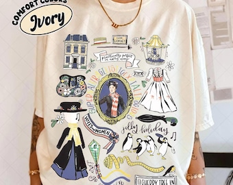 Comfort Colors Disney Mary Poppins Carry the Magic With You Retro Png, Disney Mary Poppins Movie Design, Disneyland Family 2026 Trip Gift