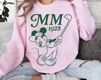 Mickey Mouse Golf Png, Mickey MM 1928 Golfing Design, Golf Party Gift, Golf Tournament Png , Dad Golfing Club, Disneyland Family Trip Png
