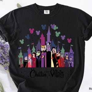 Disney Chillin Like A Villain PNG, Bad Witches Club Castle Disney Villains PNG, Female Villains Evil Friends Disney Girls Trip PNG bild 5