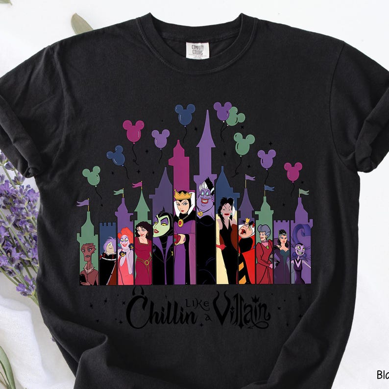 Disney Chillin Like A Villain PNG, Bad Witches Club Castle Disney Villains PNG, Female Villains Evil Friends Disney Girls Trip PNG bild 5