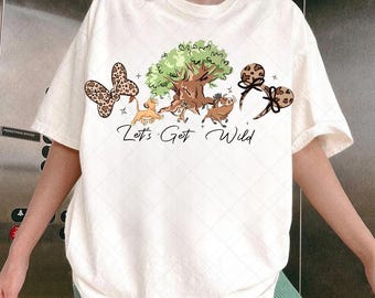 Disney Coquette Bow Let's Get Wild Animal Kingdom Png Disney Safari Mode gift Simba Timon Pumbaa Animal Kingdom design Magic Kingdom