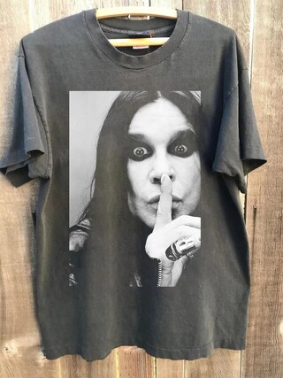 Ozzy Osbourne T-Shirt Ufficiale 'Vintage Snake', Colore Nero, Taglia XL, Cotone Morbido