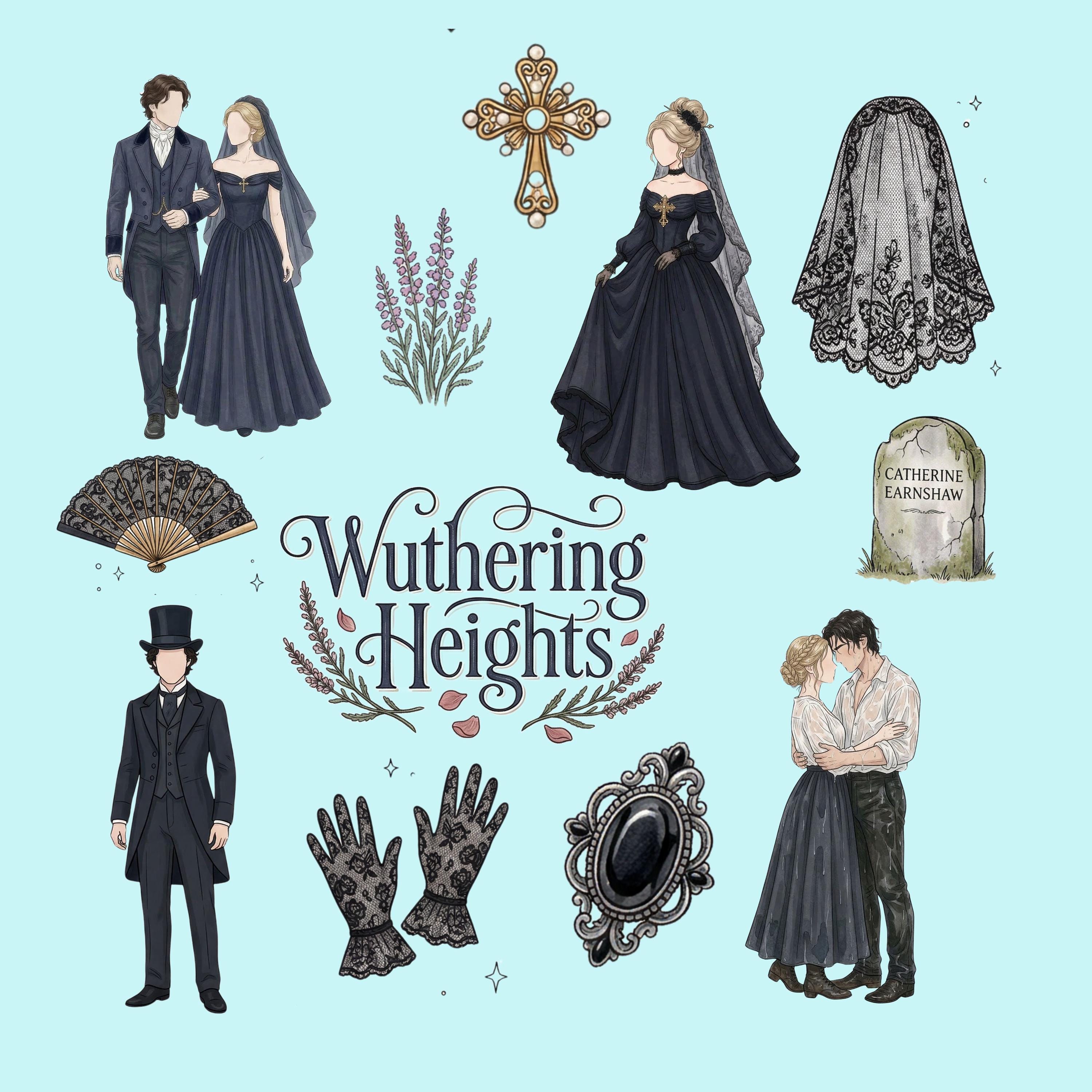 Wuthering Heights Clipart Bundle | Gothic Victorian PNG Stickers ...