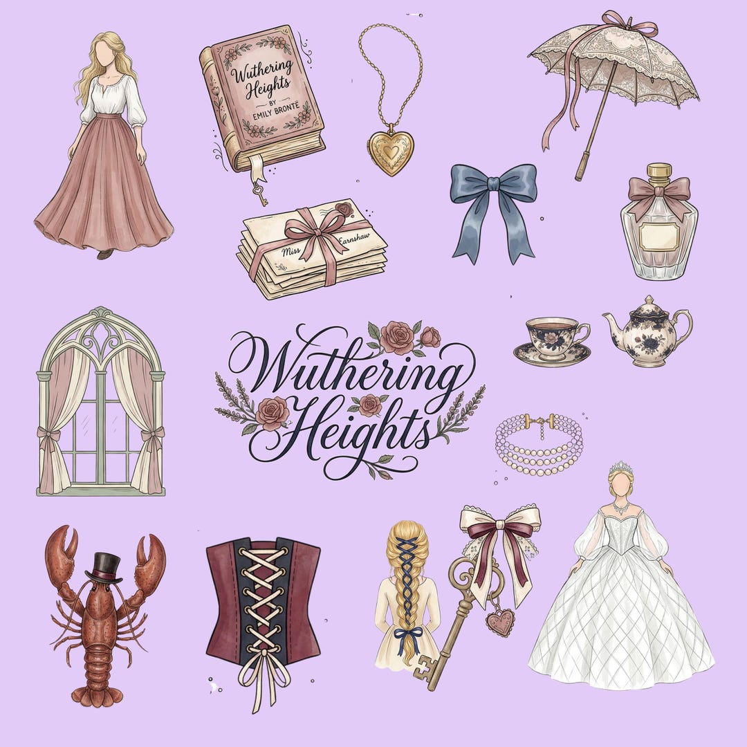 Wuthering Heights Clipart Bundle | Gothic Victorian PNG Stickers ...