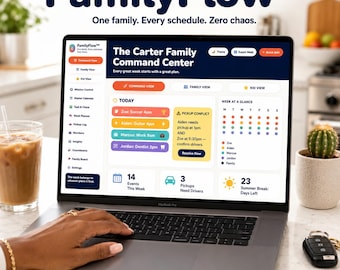 FamilyFlow Familienkalender-App: Kalender, Aufgabenverwaltung, Abholplaner für Windows und Mac