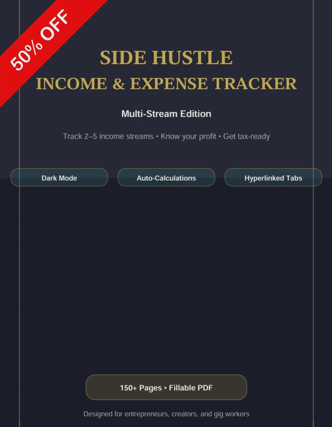 Side Hustle Income & Expense Tracker Digital Download, Multi-stream ...
