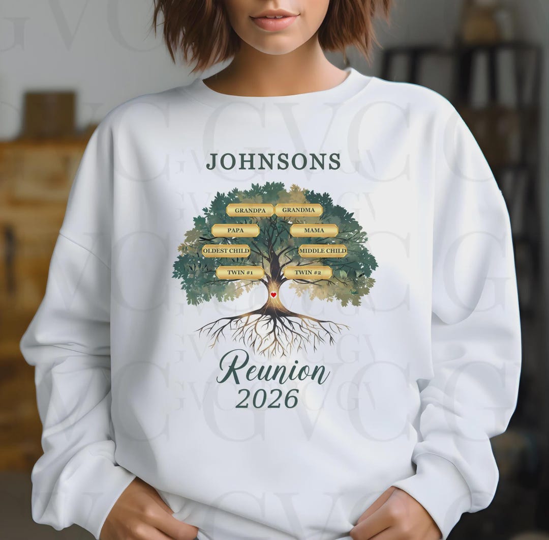 Editable Family Reunion Tree Template, Canva Name Boxes, Png Svg Jpg ...