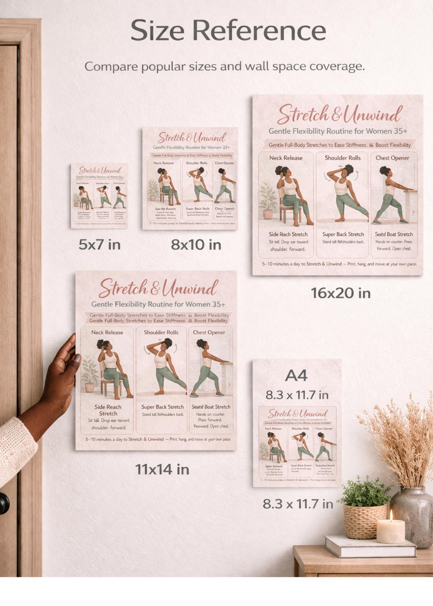Stretch & Unwind Stretch Chart for POD Sellers, Printable Flexibility ...
