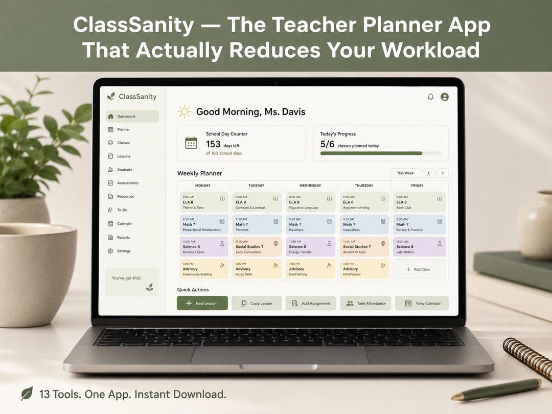 Teacher Planner App, Lesson Plan, Grade Book, Behavior Tracker, IEP ...