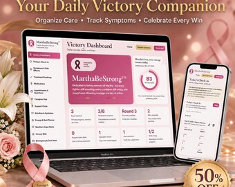 Cancer Support Planner, Chemo Symptom Tracker, Caregiver Hub (Digital Download)