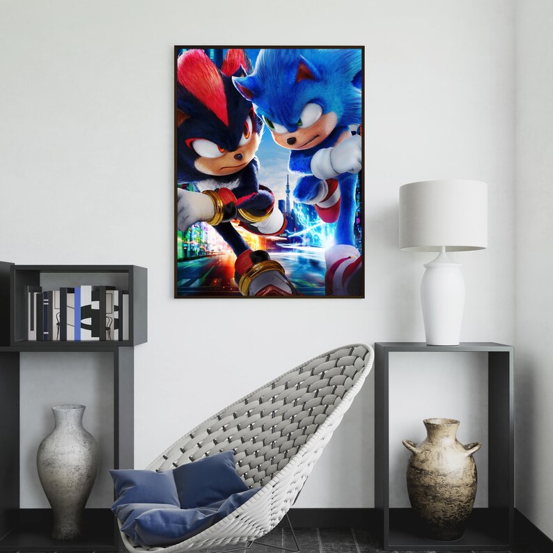 Sonic the Hedgehog 3 Movie Poster (2024), Digital Download A4-A1 Sizes ...