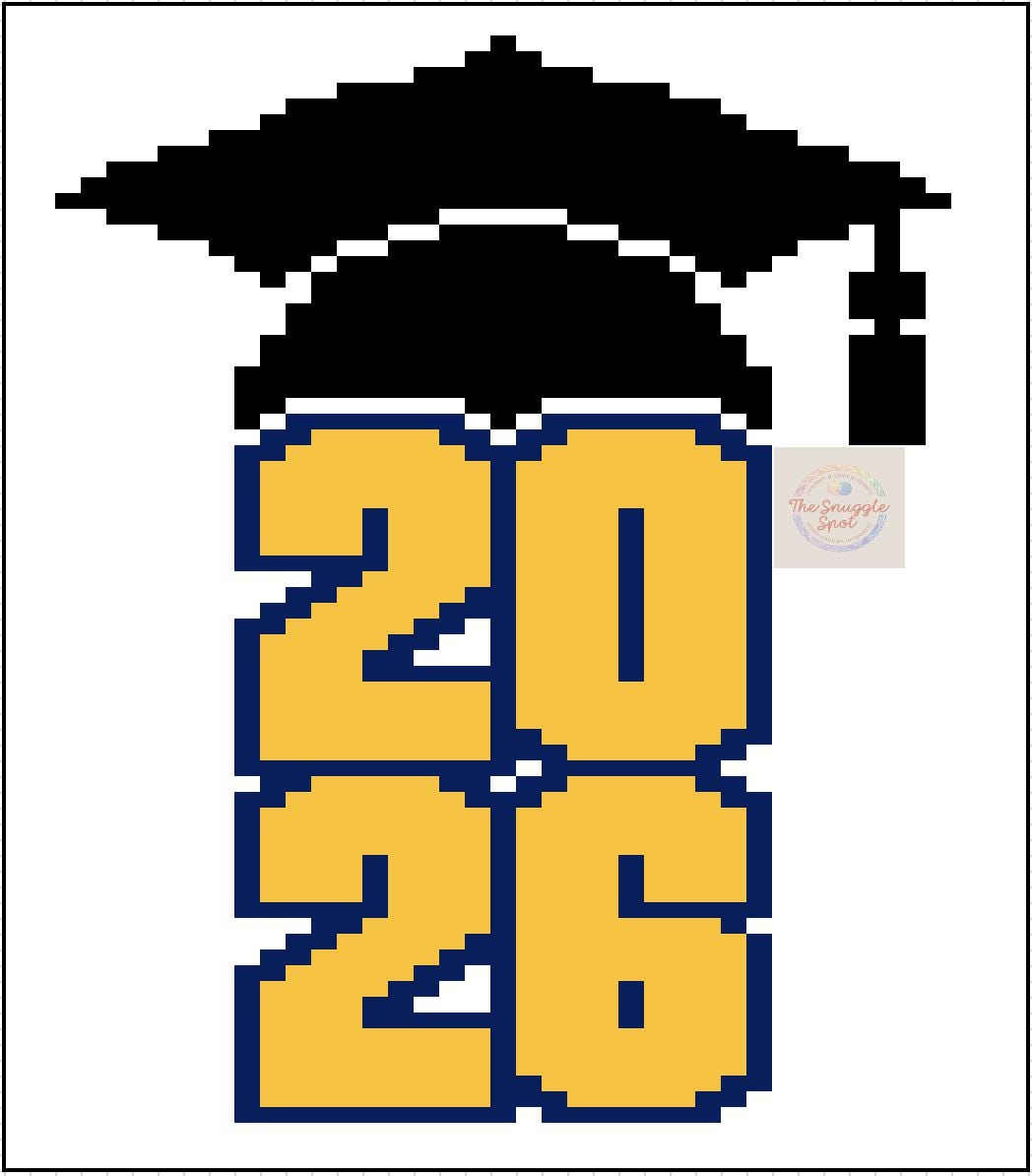 Graduation Knitting Pattern Graduation Chunky Hand-knit Blanket Pattern for High School and College ...