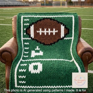 Digitalt mönster för tjock stickad filt till fotbollsplan