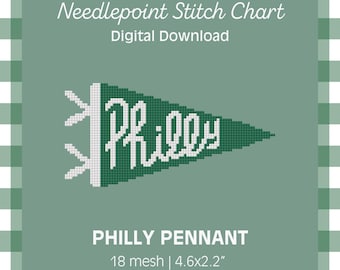 Motif PDF - fanion Philly - conception point Philadelphie - téléchargement numérique