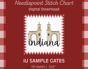Modèle PDF - Échantillon IU - Conception de point Hoosiers de l'Université de l'Indiana - Téléchargement numérique