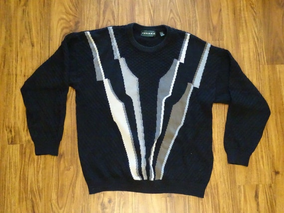 Vintage Tundra Canada Sweater Size L Black Textur… - image 7