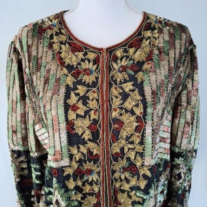 Chaqueta de noche vintage con lentejuelas y cuentas de Adrianna Papell, talla L imagen 1