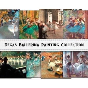 Degas Ballerina Painting Images / Digital Download / Commercial Use / Ballet Clipart