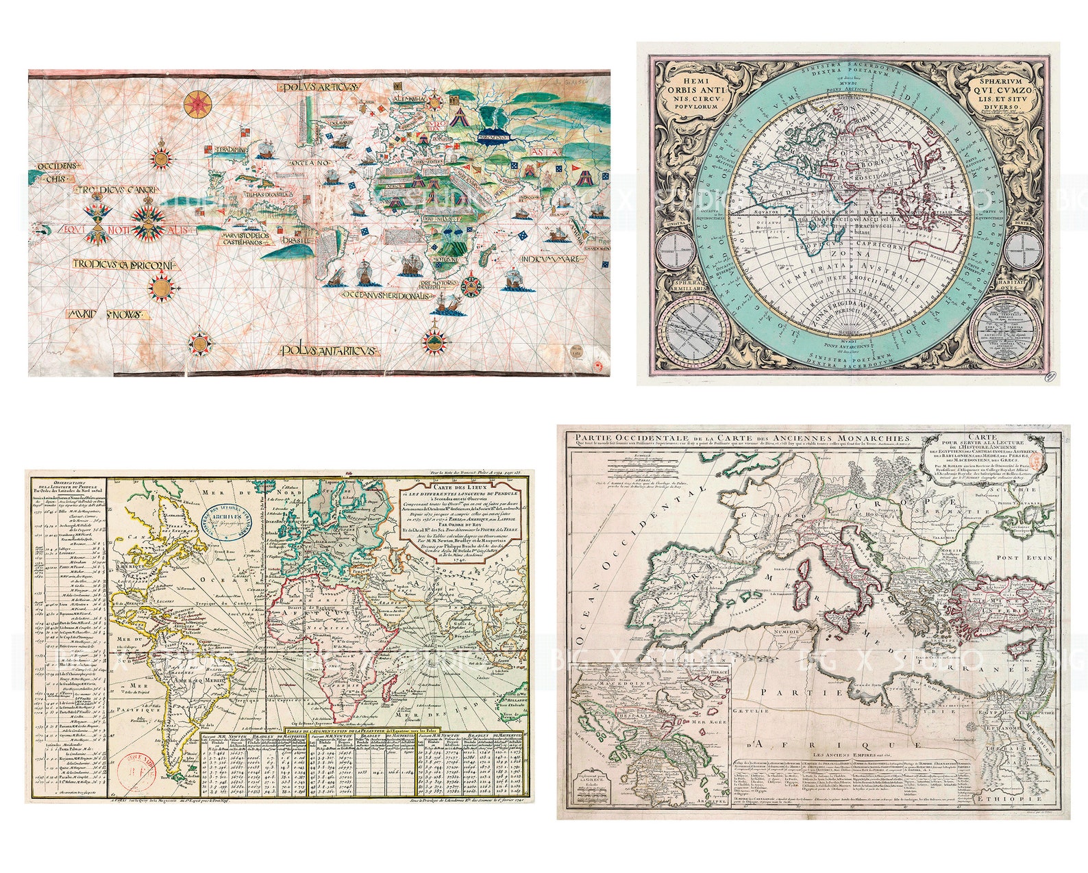 Antique Map Images Set 2 / Medieval Renaissance Maps / Digital Download ...
