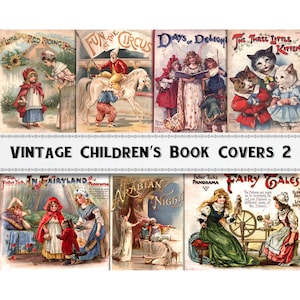 couvertures de livres pour enfants vintage Set 2 / Téléchargement numérique / Utilisation commerciale / Clipart de conte de fées
