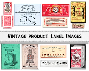 Vintage Victorian Label Images / Digital Download / Commercial Use / Dollhouse PNG Clipart