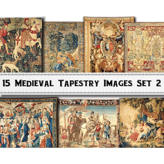 Medieval Renaissance Tapestry Images Set #2 / Digital Download
