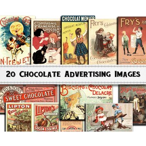 Schokolade und Kakao Werbebilder / Viktorianische Ephemera / Kommerzielle Nutzung / Digital Download