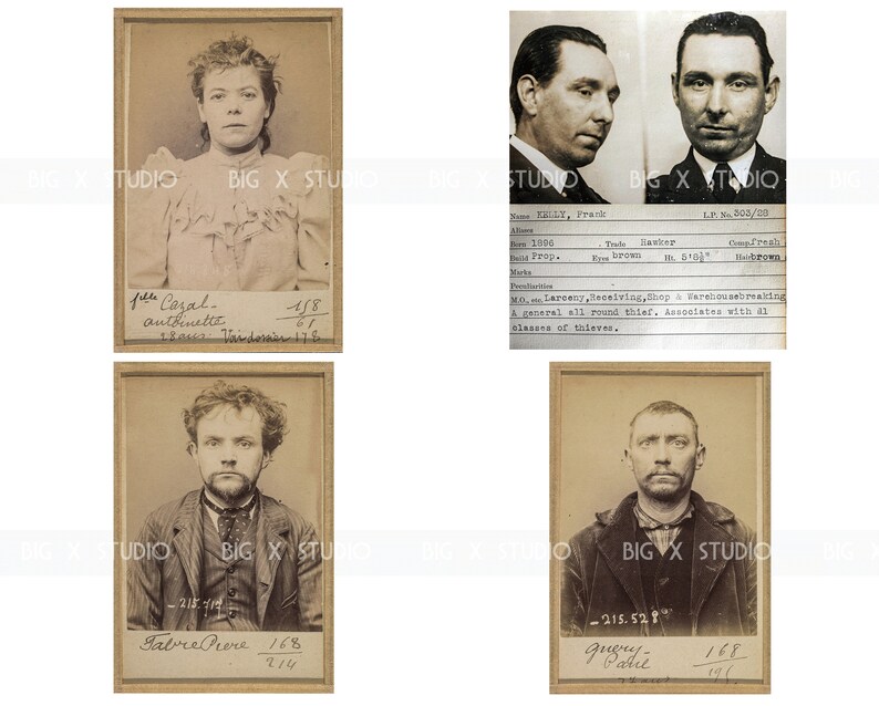 Vintage Criminal Mugshot Photographs / Digital Download / Commercial ...