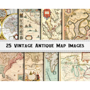 Images de carte ancienne / cartes de la Renaissance médiévale / téléchargement numérique / usage commercial / clipart