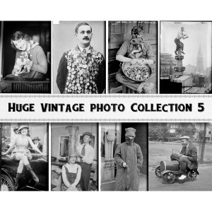 Huge Vintage Photograph Collection Set 5 / Digital Download / Commercial Use / Vintage Clipart Printable