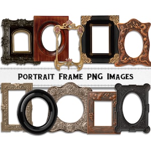 Vintage Portrait Picture Frame PNG Images / High Resolution / Digital Download / Commercial Use