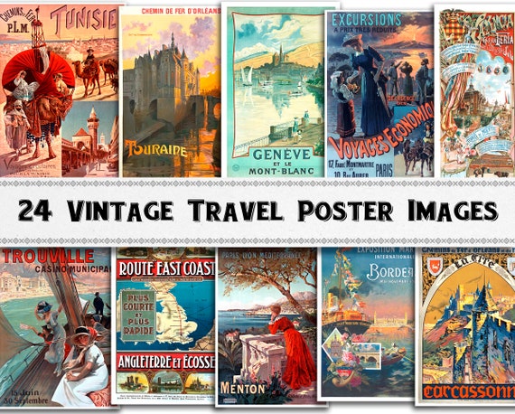 voorwoord koken Bestudeer Vintage reizen poster afbeeldingen/digitale - Etsy Nederland