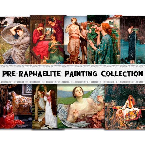 Pre-Raphaelite Painting Images / Digital Download / Commercial Use / Clipart