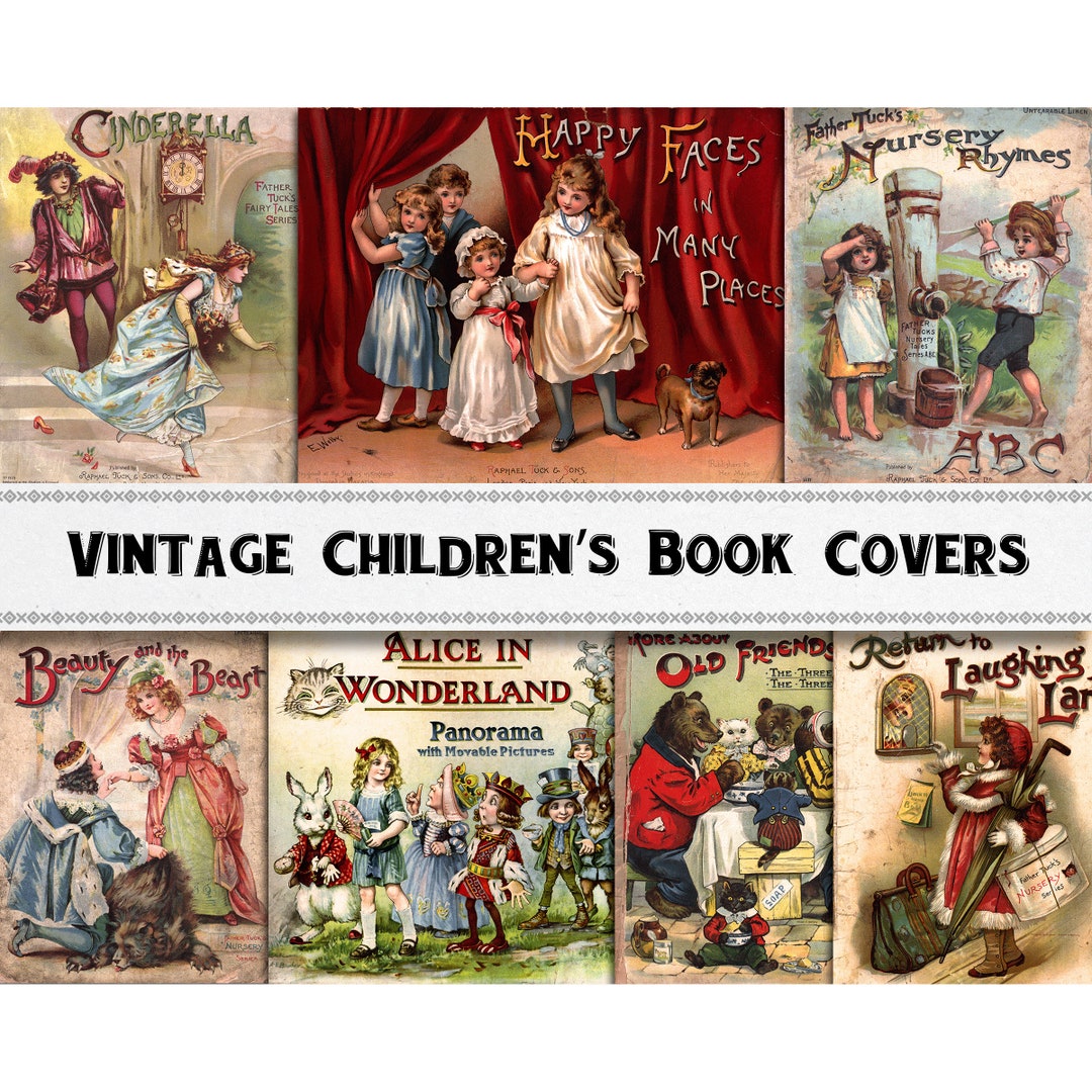 Vintage Children's Book Covers / Digital Download / Commercial Use ...