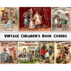 couvertures de livres pour enfants vintage / Téléchargement numérique / Utilisation commerciale / Clipart de conte de fées