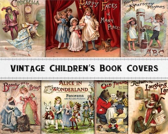 Vintage Children's Book Covers / Digital Download / Commercial Use / Fairy Tale Clipart