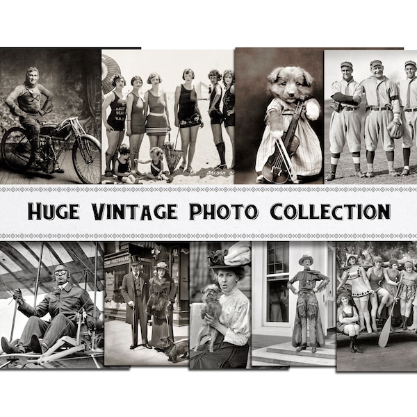 Huge Vintage Photograph Collection / Digital Download / Commercial Use / Vintage Clipart Printables