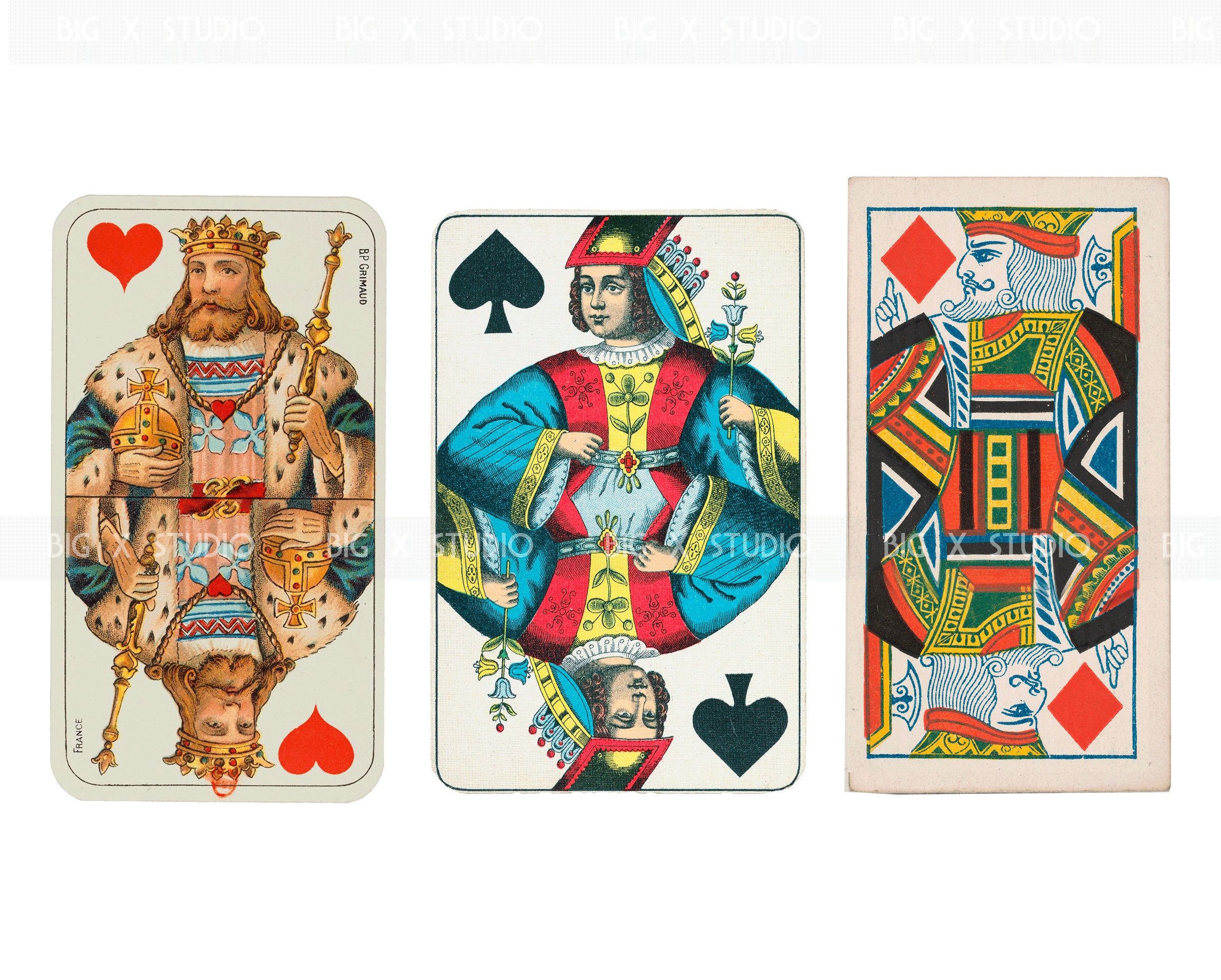Vintage Playing Card Images/ Poker Cards / Digital Download