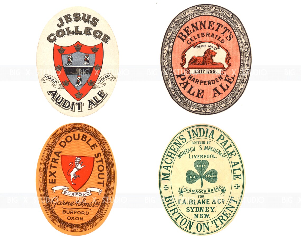 Vintage Beer Label PNG Images / Digital Download / Commercial - Etsy