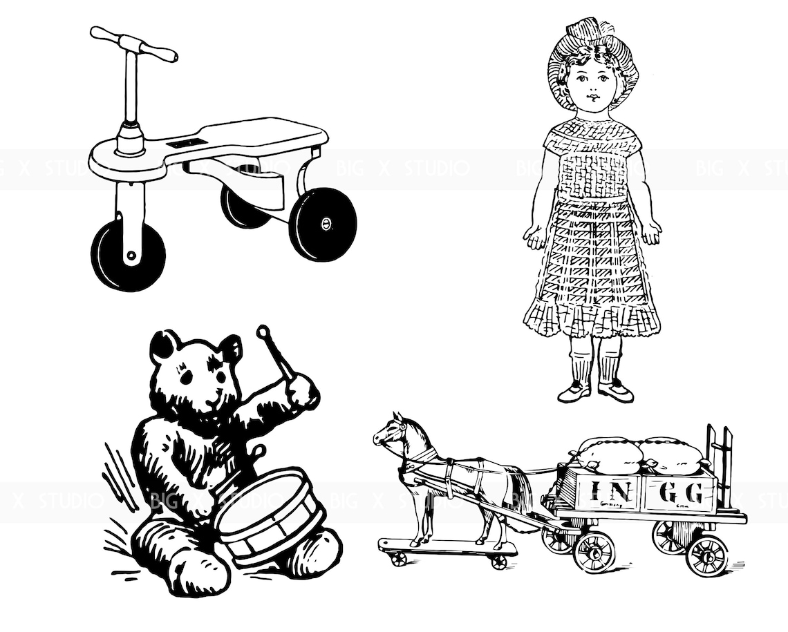 Victorian Toy SVG Images / Digital Download / Commercial Use / Etsy
