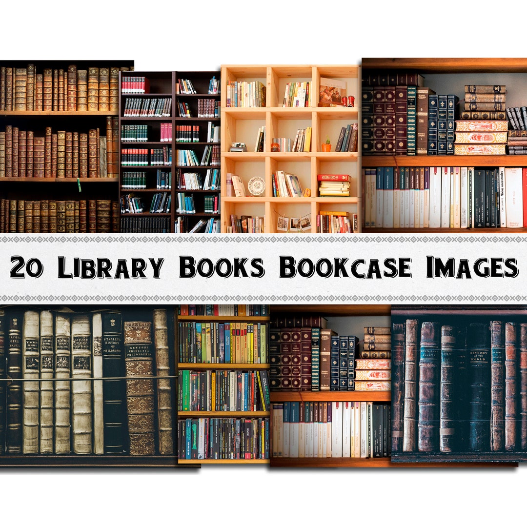 Library Book Bookcase Images / Digital Download / Commercial Use ...
