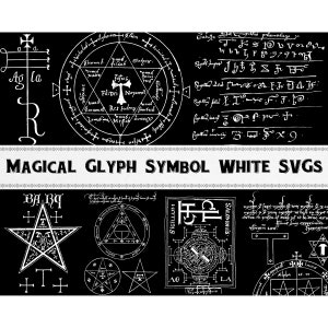 Arcane Magic Wards and Circles Images In White / Digital Download / Commercial Use / Wiccan Clipart