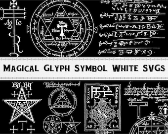 Arcane Magic Wards and Circles Images In White / Digital Download / Commercial Use / Wiccan Clipart