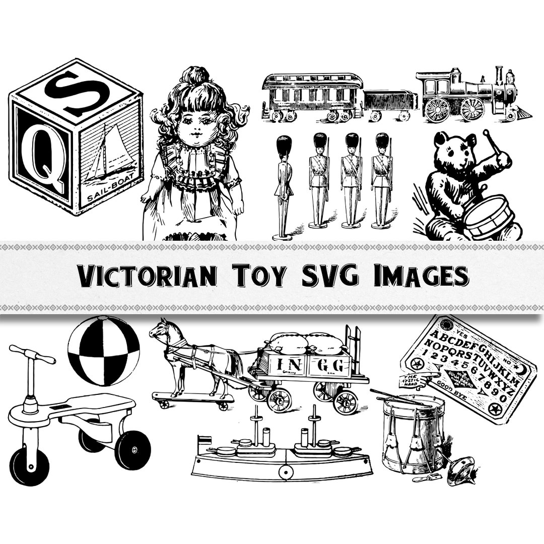 Victorian Toy SVG Images / Digital Download / Commercial Use / Vintage Toy Clipart - Etsy