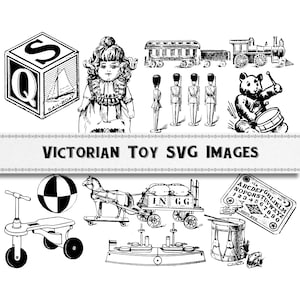Victorian Toy SVG images / Digital Download / Commercial Use / Vintage Toy Clipart