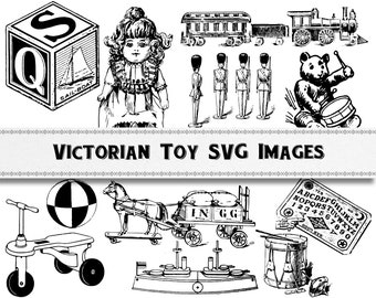 Victorian Toy SVG images / Digital Download / Commercial Use / Vintage Toy Clipart