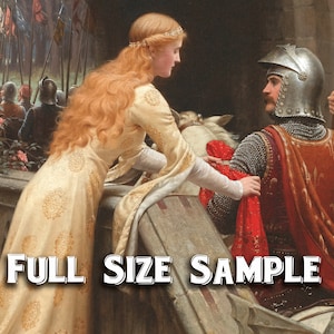 Medeltida riddare och prinsessa målade bilder / Digital nedladdning / Kommersiell användning / Clipart bild 6