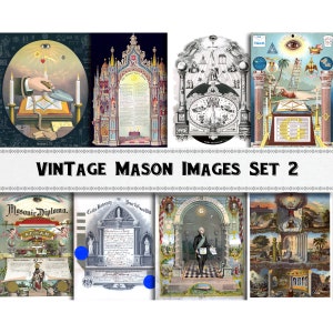 Imágenes de símbolos masónicos Set 2 / Descarga digital / Uso comercial / Freemason Clipart Imprimible
