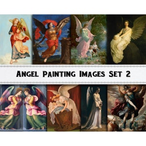 Angel Painting Images Set 2 / Digital Download / Commercial Use / Clipart